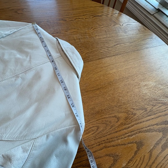 Braefair Vintage White Leather Jacket 6 Dress Coat - Picture 7 of 11
